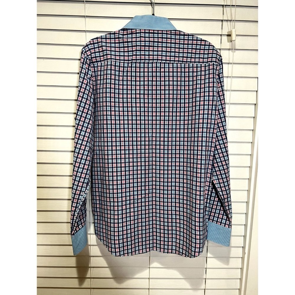 Bugatchi Multi-Color Button Up Dress Shirt - Size… - image 5